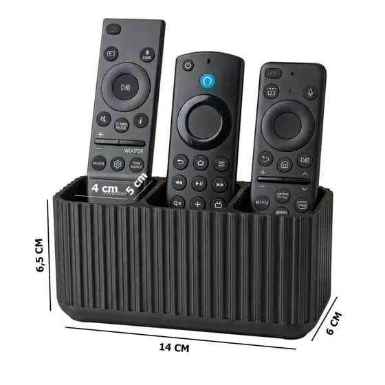 Porta Controle Remoto Decorativo Preto para Sala Quarto Escritório Mesa e Rack | Praticidade e estilo para sua casa