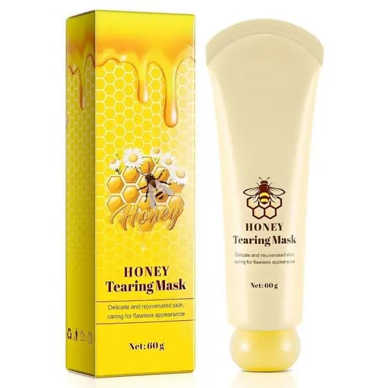 Máscara Facial HoneyTearingMask – 60g Hidratante e de Limpeza Profunda para uma Pele Mais Saudável YVWM