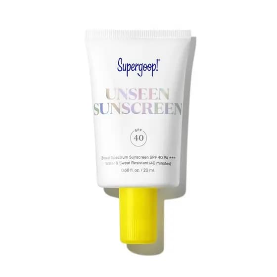 Supergoop! Protetor Solar Invisível - FPS 40 - Protetor Solar Facial Transparente e Invisível + Amplo Espectro + Primer