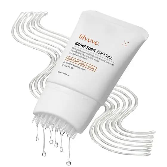 Essência para Cuidado Capilar lilyeveGROWTURN, com escova embutida, contém extrato de heartleaf para ativação, massagead