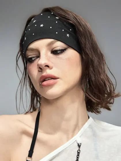 TooToo quente menina quente strass Gypsophila esportes bandana cor sólida estiramento cabeça boné feminino de aba larga