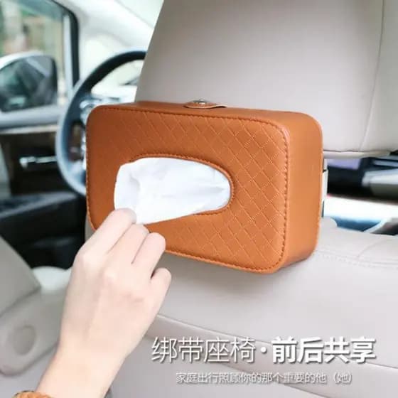 Caixa de papel decorativa para o encosto do banco do carro, caixa de lenços de papel montada no carro, caixa de armazena