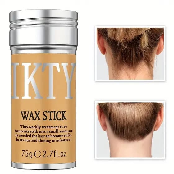 IKTY Cera Vara Pomada Modelador Anti-Frizz Peruca Rasgado Pasta Modelagem Macio Suave Feminino Masculino 75g