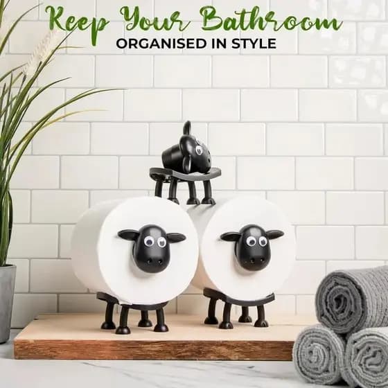 Suporte de papel higiênico em forma de ovelha, bonito, adequado para moda, decoração de casa, caixa de tecido, armazenam