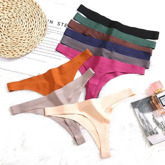 Verão estilo fino respirável confortável senhoras roupa interior sem costura elástico dopamina menina tanga Yoga esporte