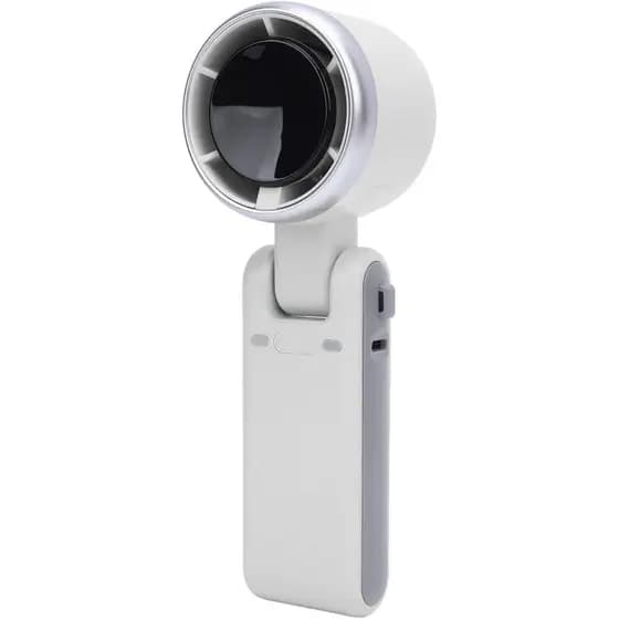 Ventilador turbo portátil de mão, 180 ° Design dobrável, 5 velocidades ajustáveis, recarregável com cordão, perfeito p