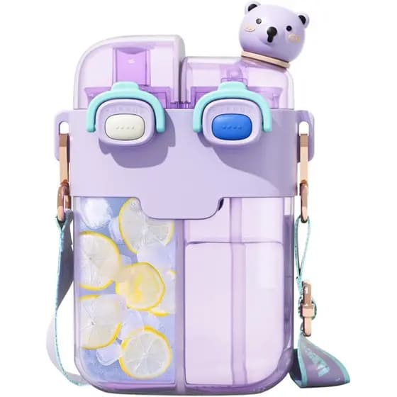 Garrafa de Água Fofa para Crianças: Garrafa de Água Kawaii de 26oz para Meninas, Garrafas de Água Engraçadas com Tema de