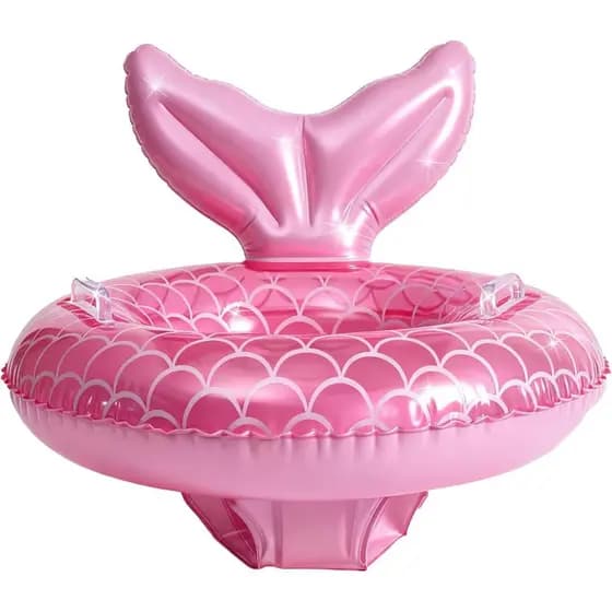 ZEYGLXC 2023 Novo Flutuador de Piscina para Bebês em Forma de Sereia, Boia Inflável para Piscina com Assento e Alça para