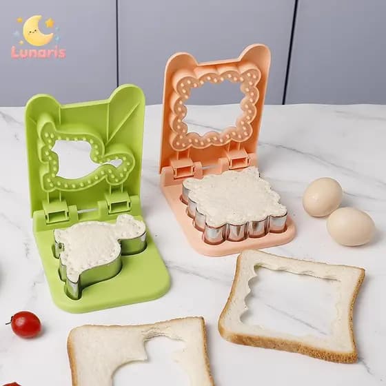 Lunaris Easy Sandwich Sealer-Cortador De Sanduíche Redondo Selador Para Crianças Lancheiras 2 Em 1 Ideias Sanduíches Alm
