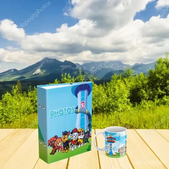 ALBUM PATRULHA CANINA E UMA CANECA PERSONALIZADA DIA DAS CRIANÇAS - ENVIO 24 HORAS