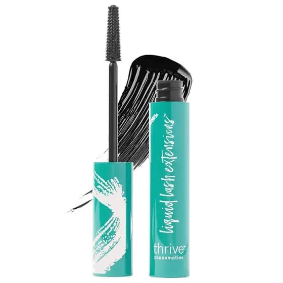 Thrive Causemetics Thrive Mascara, Máscara para Extensão de Cílios Líquida, Máscara em Tubo para Alongamento, Volume e C