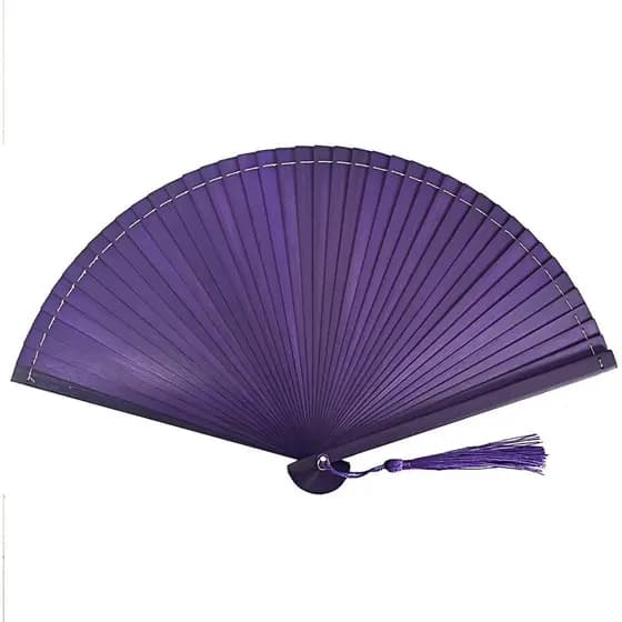 Leque de Mão Vintage Japonês de Bambu e Seda Elegante para Dança, Festival de Música, Casamento, Decoração de Igreja, Fe