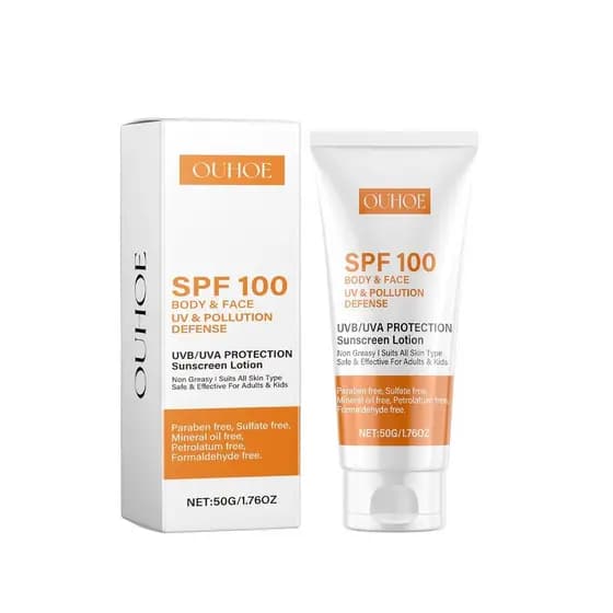 Protetor Solar AMALIA SPF 100, Protetor Solar para Corpo e Rosto, Amplo Espectro com Antioxidantes, Sem Óleo, Para Pele