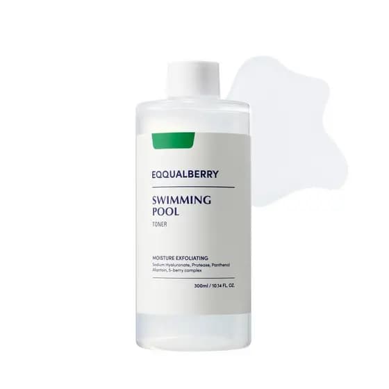 Tônico para Piscina EQQUALBERRY - Tônico Coreano para Esfoliação Diária e Hidratação Profunda com Protease Enzimática Na