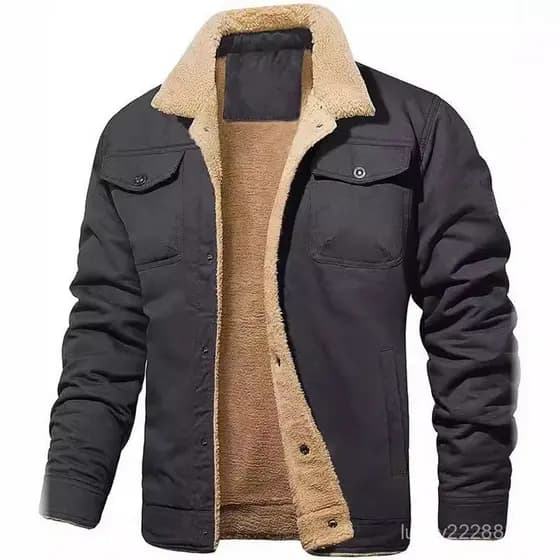 Jaqueta masculina, macia ao toque e quente, é uma escolha ideal para o inverno extremamente frio. 6UPQ