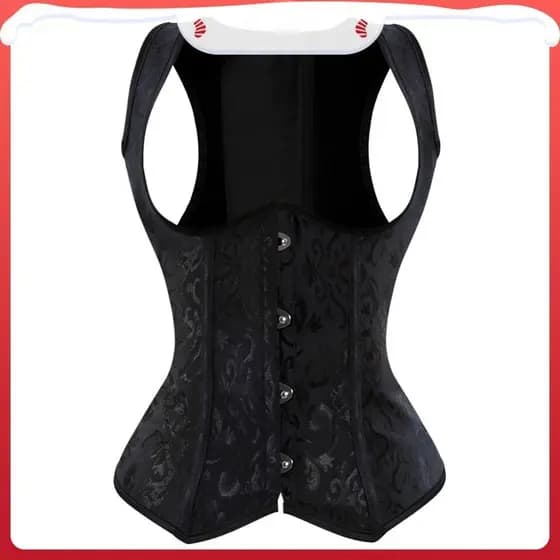 Underlying Espartilho Bustier Estampado Push Up Alça De Ombro Colete Em Forma De Cintura Superior Cincher Preto Plus Siz