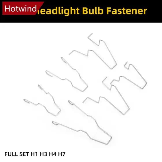 HOTWIND 6 Pçs Farol Do Carro Lâmpada Retentor Clipes De Mola Fivelas Metal Primavera Para H1 H3 H4 H7