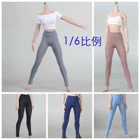 Legging Yoga Feminina Legging Cintura Alta Legging Fitness Academia CHILI (Roupas de Bebê) 1/6 Feminino Soldado Boneca L