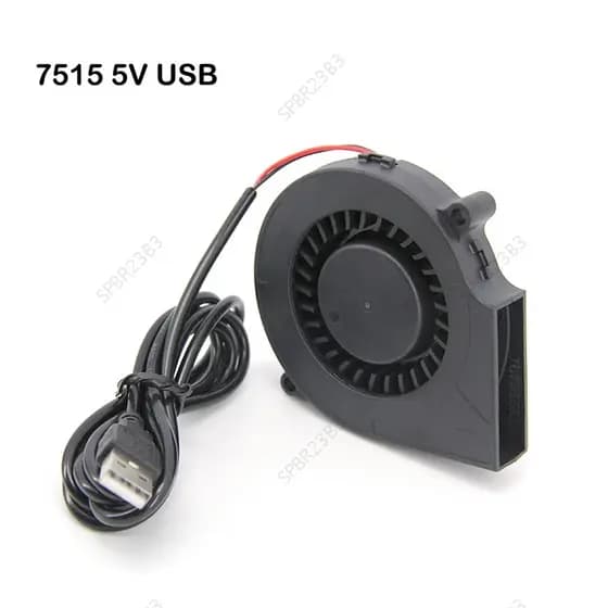 75mm X 15mm 7515 DC 5V USB Ventilador De Refrigeração Turbo 15mm Impressora 3D Sem Escova Para Extrusora Cooler Inversor