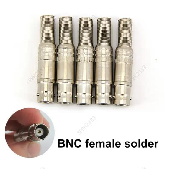 Solda BNC Fêmea CCTV Adaptador Conector 75-5 Injetor Para q9 Sistema Câmera Acessórios BR23B3