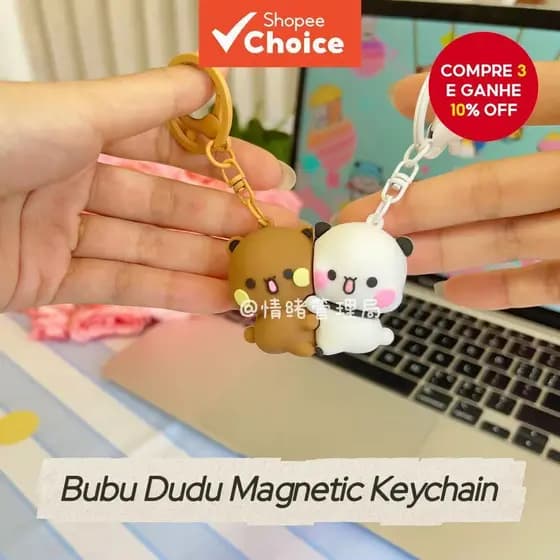 Chaveiro de Casal Bubu Dudu Pingente de Mochila Ímã de Abraço Decorativo Ornamentos