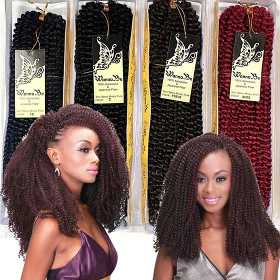 Pontas onduladas trança curl Peruca cacheada afro Crochet braids cacheado afro Comércio exterior Cross-Border africano p