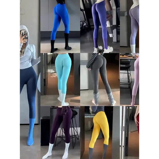 Legging Importada Barata Legging Yoga Feminina Legging Push Up Levanta Bumbum Dopamina abdômen estreitando calças de Fit