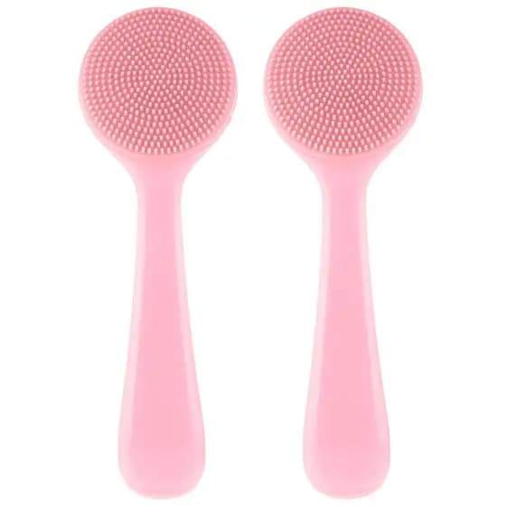 Conjunto de 2 Escovas Esfoliantes Faciais para Mulheres, Escova de Limpeza Facial de Silicone Macio, Esfoliante Manual p