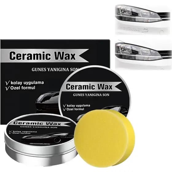 2PCS Cera Cerâmica de Titânio, Cera de Polimento para Revestimento Automotivo com Forte Proteção, Pasta Removedora de Ar