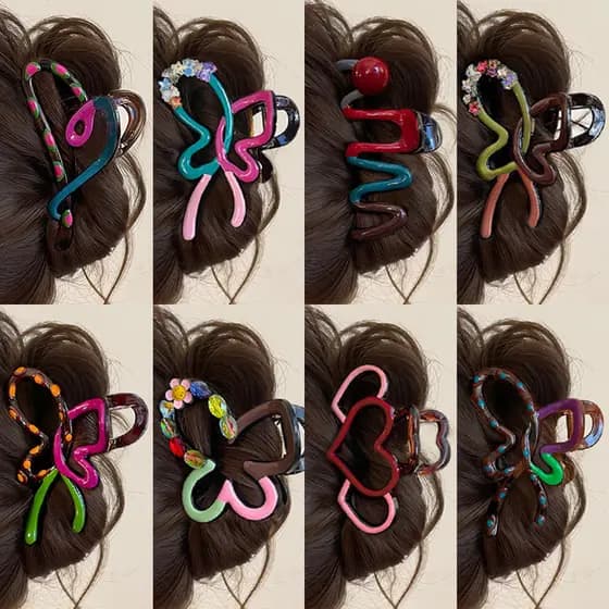 Único bonito Grab clip feminino High-End cor borboleta grampo de cabelo cabeça traseira tamanho grande grampo de cabelo