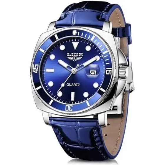 Relógios De Quartzo Para Homens , Relógio Analógico À Prova D'água De Aço Inoxidável , Masculinos Luxuosos Com Pulseira
