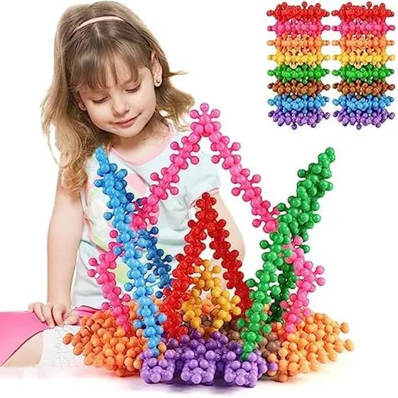 TOMYOU 400 Peças De Blocos De Construção Para Crianças Brinquedos STEM Educativos Conjuntos De Discos De Plástico Sólido