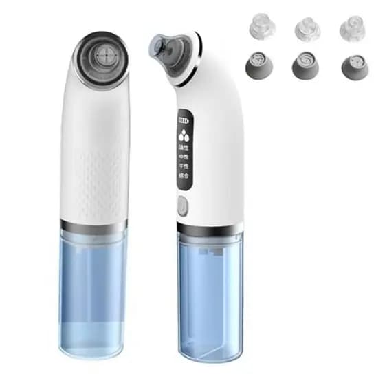 Dispositivo De Limpeza Facial-4 Níveis De Sucção , Sistema De Oxigênio Em Água , 6 Pontas Para Atualização Da Pele