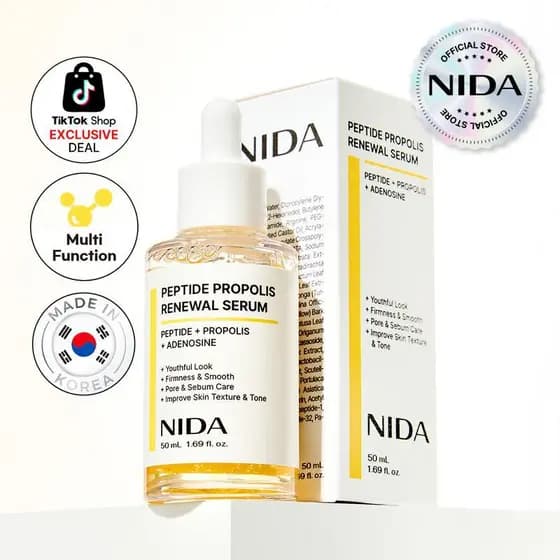 Sérum Renovador de Própolis com Peptídeos NIDA para Rugas, Linhas Finas e Pele Envelhecida DXRZ