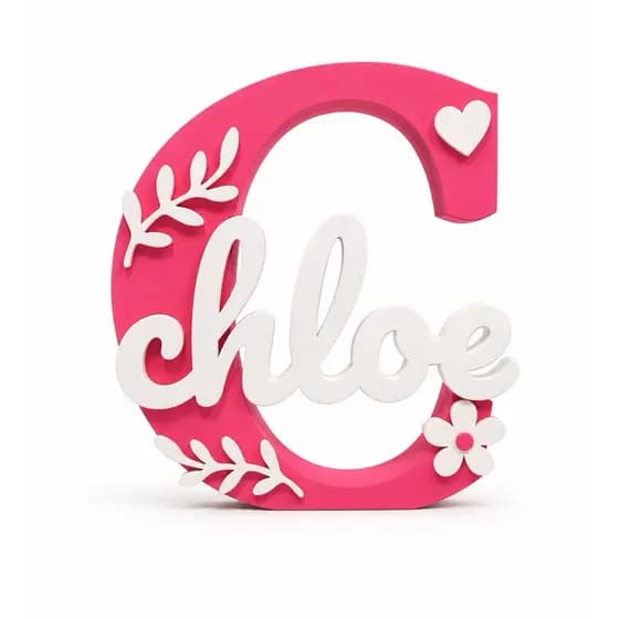 Letra Inicial 3D Personalizada com Nome em 3D– Porta Maternidade ,Decoração Quarto Infantil