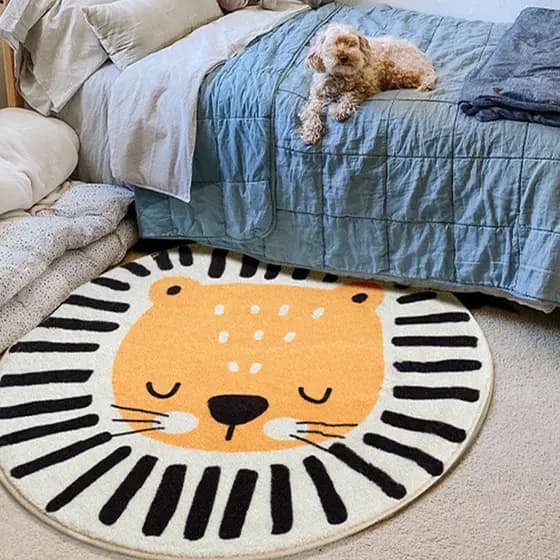 Quarto das crianças tapete redondo quarto cabeceira tapete de cabeceira casa sala estar sofá mesa café tapetes pode