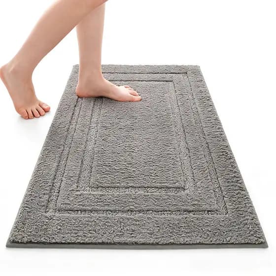 Simples tapete de banheiro porta do banheiro absorvente pé tapete toalete antiderrapante tapete da porta do quarto