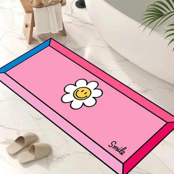 Ins flor diatomáceas lama tapete de banheiro absorvente de secagem rápida tapete de porta de banheiro tapete antiderrapa