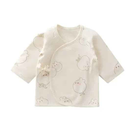 Roupas para recém-nascidos, roupas com meia parte traseira, bebê recém-nascido, tingimento Zero, algodão puro, manga com