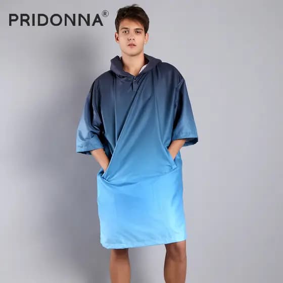 PRIDONNA toalha de natação capa à beira-mar mudando roupas absorver água de secagem rápida roupão de mergulho quente man