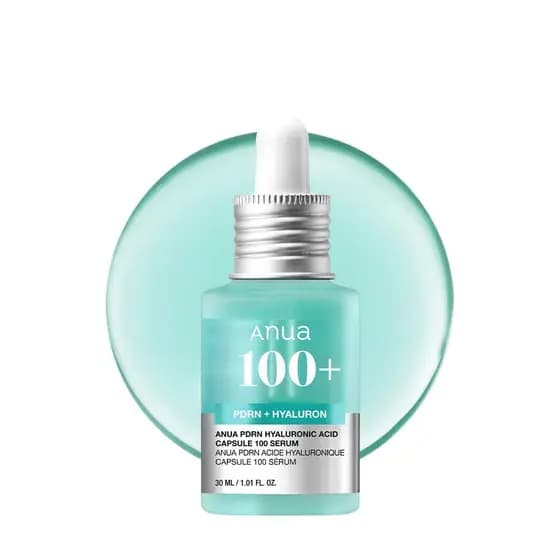 Anua PDRN Hyaluronic Acid Capsule 100 Serum, Sérum Facial Radiante, DNA de Salmão, Ácido Hialurônico, Hidratação, Efeito