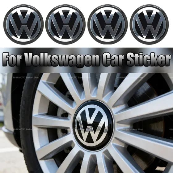65mm Para Volkswagen Tampas Do Cubo Da Roda Carro Centro Capa Emblema Adesivo Universal Volante Hubcap Peças De Automóve