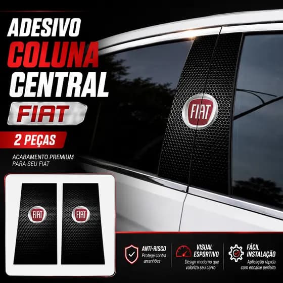 2 Peças Adesivo De Pilar Central Do Carro Coluna B Decoração De Acabamento Protetor Para Fiat 500 Panda Punto Toro Argo
