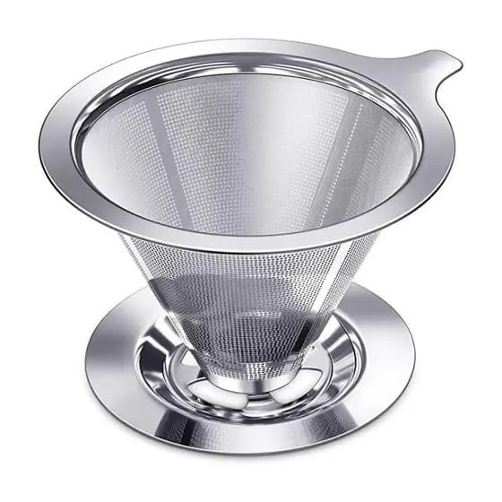 Filtro Coador de Café Inox 304 Reutilizável Sem Papel Ecológico Fácil Limpar