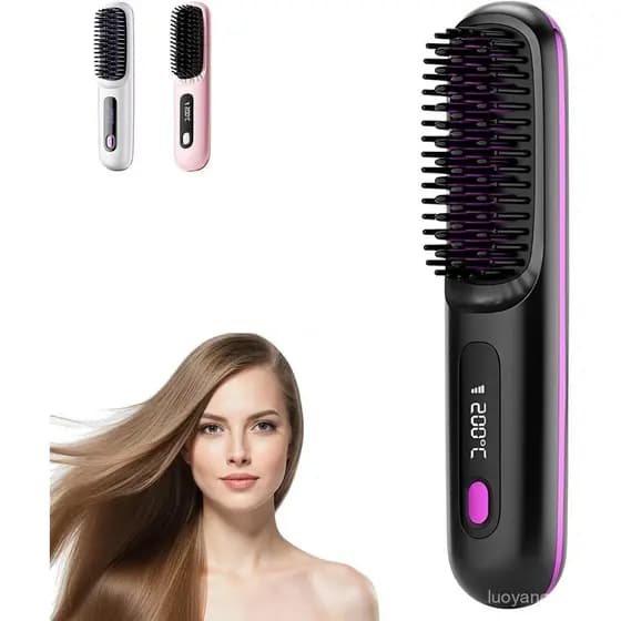 Go Brush Pro UK, Escova Alisadora de Cabelo Sem Fio (2026), Escova Alisadora Portátil Recarregável com Tecnologia Iônica