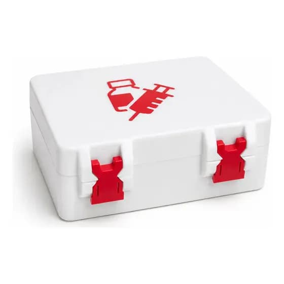Estojo Case Organizador Para Canetas Ampolas Seringas Peptídeos Frascos 10ml Case Protetor Branco