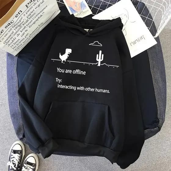 Blusa de frio Moletom Game T-rex Dinossauro Jogos Envio Imediato