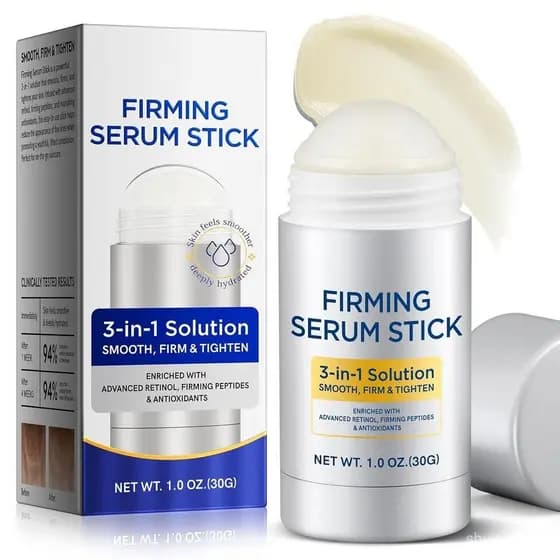 Sérum em Bastão Firmador com Retinol Avançado, 3 em 1 para Firmar e Tonificar Rosto e Pescoço, Suaviza Linhas Finas e Ru