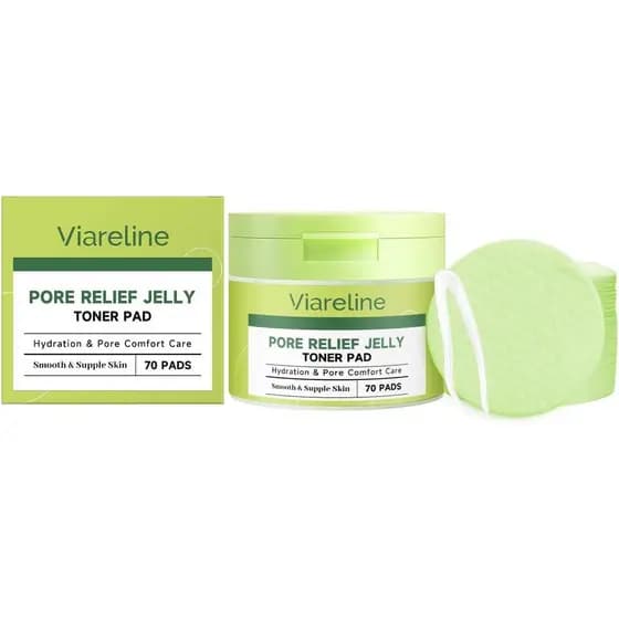 Pore Relief Jelly Toner Pad Proporciona Hidratação e Cuidado para Conforto dos Poros, enriquecido com Extrato de Pera e