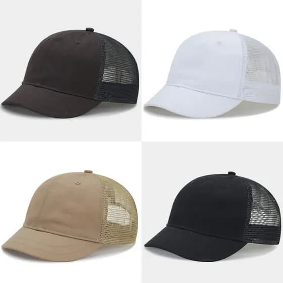 boné boné feminino Boné de malha respirável de aba curta chapéu de aba curta masculino boné de beisebol fino verão aba